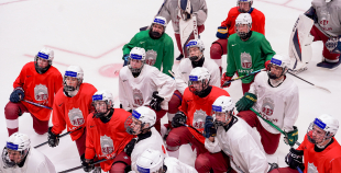 Latvijas U18 izlases treniņš pirms turnīra Slovākijā