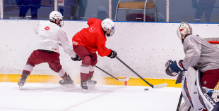 Latvijas U18 izlases treniņš pirms turnīra Slovākijā