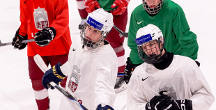 Latvijas U18 izlases treniņš pirms turnīra Slovākijā