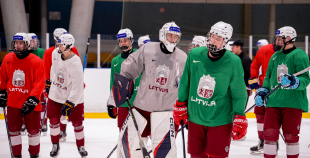 Latvijas U18 izlases treniņš pirms turnīra Slovākijā