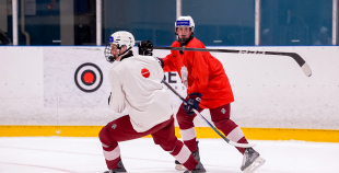 Latvijas U18 izlases treniņš pirms turnīra Slovākijā