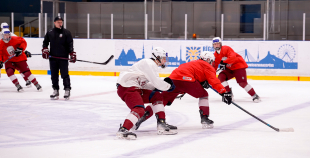 Latvijas U18 izlases treniņš pirms turnīra Slovākijā