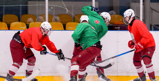 Latvijas U18 izlases treniņš pirms turnīra Slovākijā