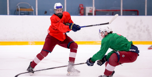 Latvijas U18 izlases treniņš pirms turnīra Slovākijā