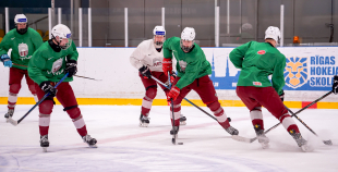 Latvijas U18 izlases treniņš pirms turnīra Slovākijā