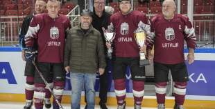 Veterānu 50, 50+ apbalvošana, LAT veterānu - LTU veterānu spēle, 9.04.2026.