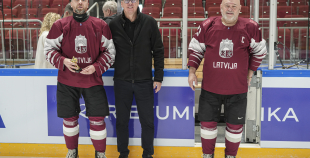 Veterānu 50, 50+ apbalvošana, LAT veterānu - LTU veterānu spēle, 9.04.2026.