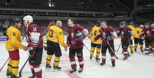 Veterānu 50, 50+ apbalvošana, LAT veterānu - LTU veterānu spēle, 9.04.2026.