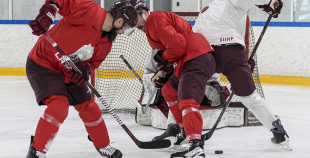 LAT hokeja izlases pēdējais treniņš, pirms došanās uz OS, 4.02.2026.