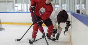 LAT hokeja izlases pēdējais treniņš, pirms došanās uz OS, 4.02.2026.