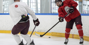 LAT hokeja izlases pēdējais treniņš, pirms došanās uz OS, 4.02.2026.