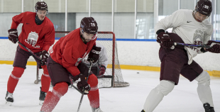 LAT hokeja izlases pēdējais treniņš, pirms došanās uz OS, 4.02.2026.