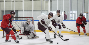 LAT hokeja izlases pēdējais treniņš, pirms došanās uz OS, 4.02.2026.