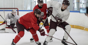 LAT hokeja izlases pēdējais treniņš, pirms došanās uz OS, 4.02.2026.