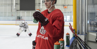 LAT hokeja izlases pēdējais treniņš, pirms došanās uz OS, 4.02.2026.