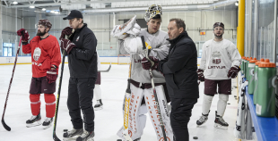 LAT hokeja izlases pēdējais treniņš, pirms došanās uz OS, 4.02.2026.