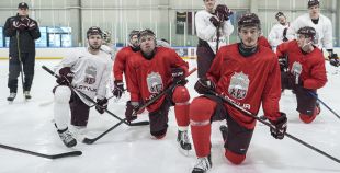 LAT hokeja izlases pēdējais treniņš, pirms došanās uz OS, 4.02.2026.