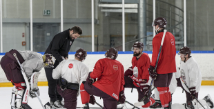 LAT hokeja izlases pēdējais treniņš, pirms došanās uz OS, 4.02.2026.