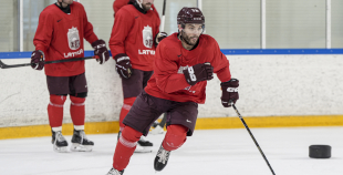 LAT hokeja izlases pēdējais treniņš, pirms došanās uz OS, 4.02.2026.