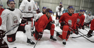 Latvijas hokeja izlases treniņš (09.12)