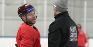 Latvijas hokeja izlases treniņš (09.12)