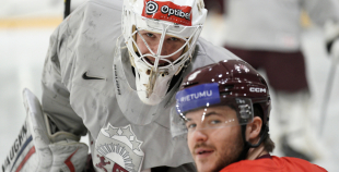 Latvijas hokeja izlases treniņš (09.12)