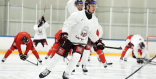 Latvijas hokeja izlases treniņš (09.12)