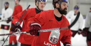 Latvijas hokeja izlases treniņš (04.11)