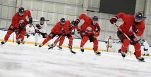 Latvijas hokeja izlases treniņš (04.11)