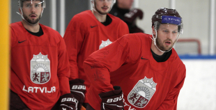 Latvijas hokeja izlases treniņš (04.11)