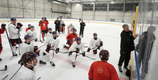 Latvijas hokeja izlases treniņš (04.11)