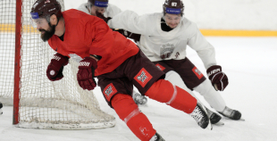 Latvijas hokeja izlases treniņš (04.11)