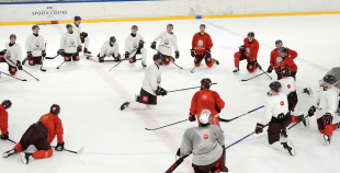 Latvijas hokeja izlases treniņš (04.11)