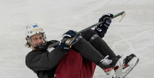 FOTO: Latvijas U-18 hokeja izlases treniņš