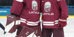 Latvijas hokeja izlase kopbilde un treniņš