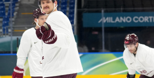 Latvijas hokeja izlase kopbilde un treniņš