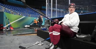 Latvijas hokeja izlase kopbilde un treniņš