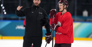 Latvijas hokeja izlase kopbilde un treniņš