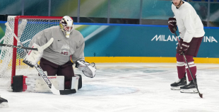 Latvijas hokeja izlase kopbilde un treniņš