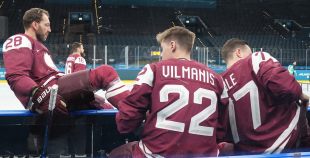 Latvijas hokeja izlase kopbilde un treniņš