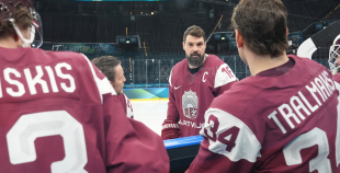 Latvijas hokeja izlase kopbilde un treniņš