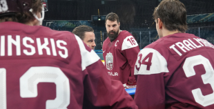 Latvijas hokeja izlase kopbilde un treniņš