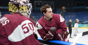 Latvijas hokeja izlase kopbilde un treniņš