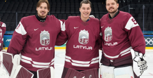 Latvijas hokeja izlase kopbilde un treniņš