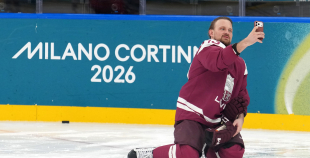 Latvijas hokeja izlase kopbilde un treniņš