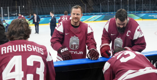 Latvijas hokeja izlase kopbilde un treniņš