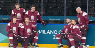 Latvijas hokeja izlase kopbilde un treniņš