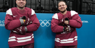 Latvijas hokeja izlase kopbilde un treniņš