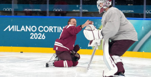 Latvijas hokeja izlase kopbilde un treniņš