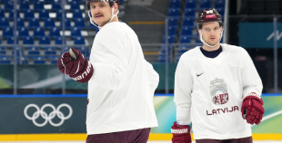 Latvijas hokeja izlase kopbilde un treniņš